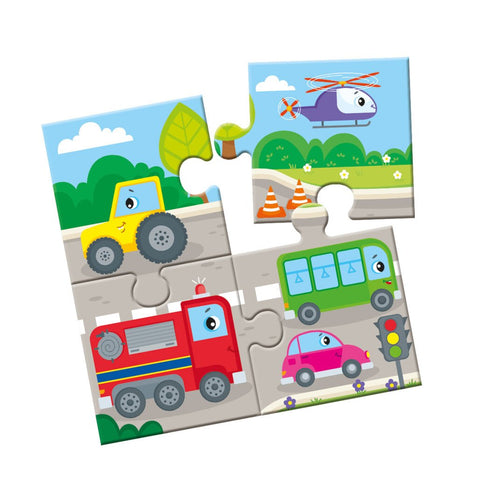 Reusable water coloring puzzle. Fun cars - 9789667615130