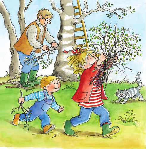 Les lapins et le lapin de Pâques