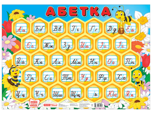 Affiche. Alphabet. Rayons. (majuscule)