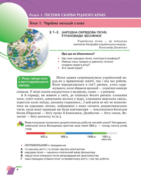 Littérature ukrainienne. Manuel. 6e classe