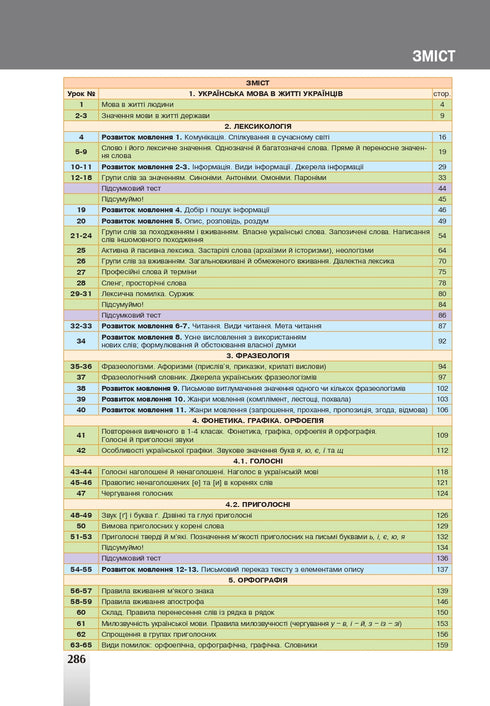 "Oekraïense taal" leerboek voor groep 5 van algemene middelbare onderwijsinstellingen - 9789661067294