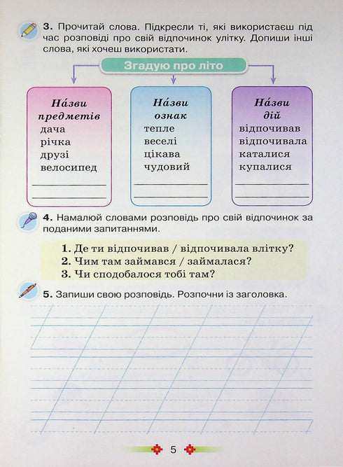Зошит з розвитку мовлення. Малюй словом. 2 клас