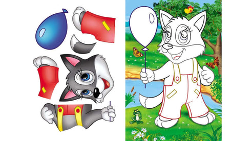 Аплікації для малят. Вовк